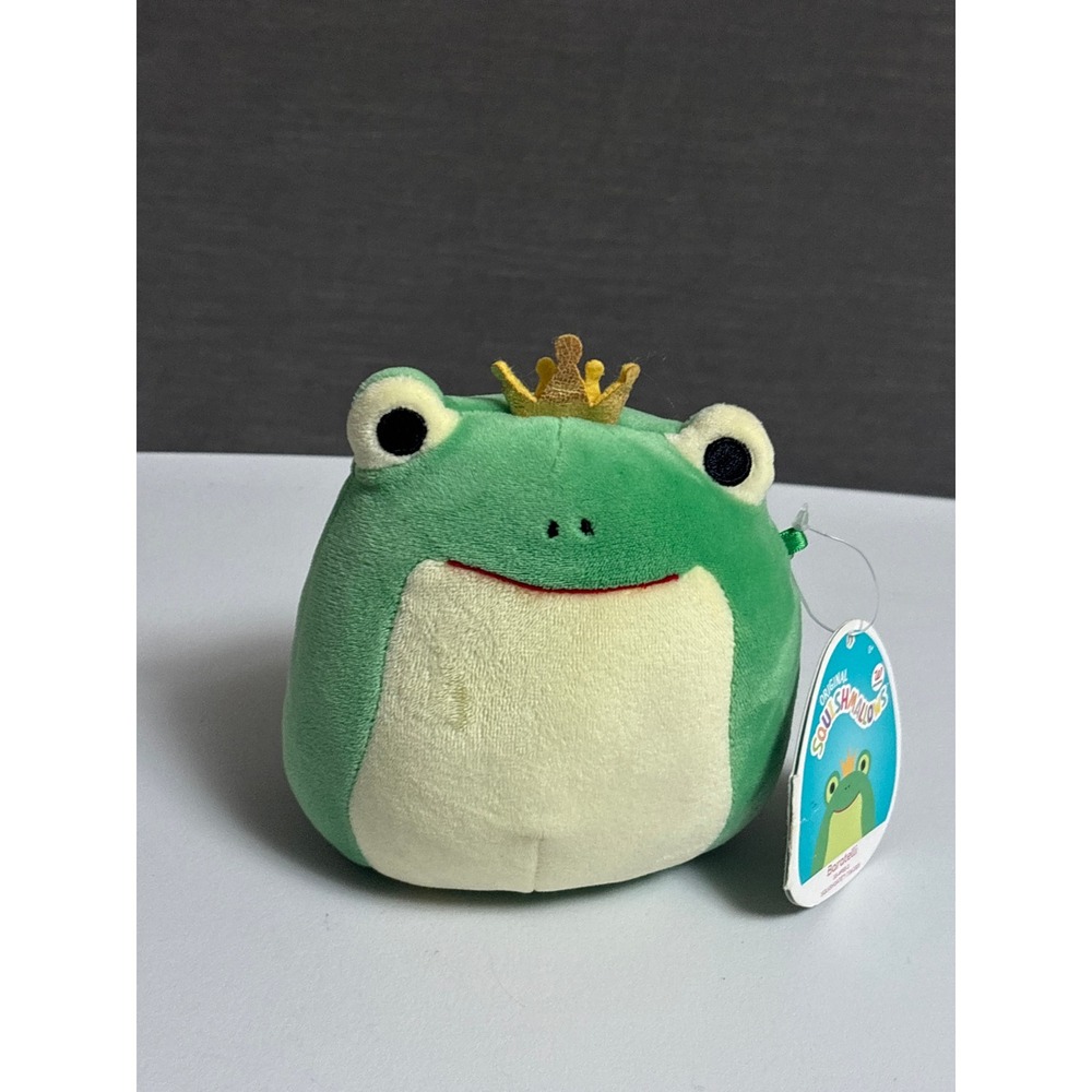 NWT Squishmallow Baratelli Frog Prince Crown Plush Toy 5" 2021